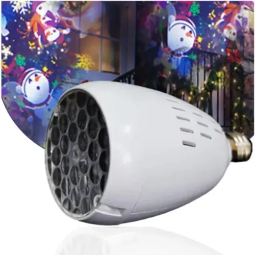 Lampada Led Natal Projetor Refletor Desenhos Natalinos E27