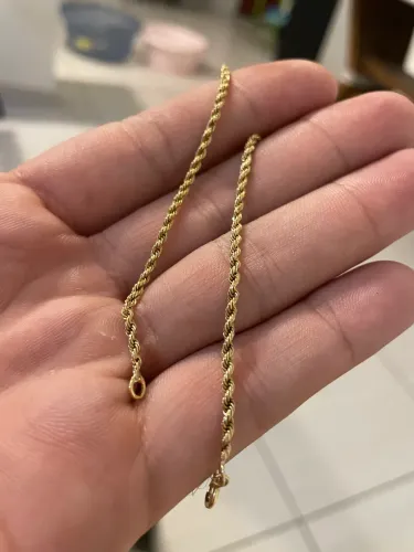 Pulseira Ouro 18k/ modelo corda