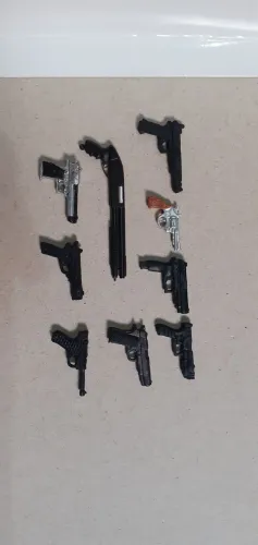 pac de armas curtas para figuras 1/12