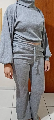 Conjunto quentinho canelado