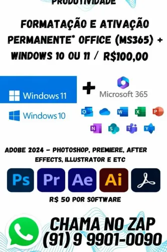Windows + Word, Excel e PowerPoint promoção férias 