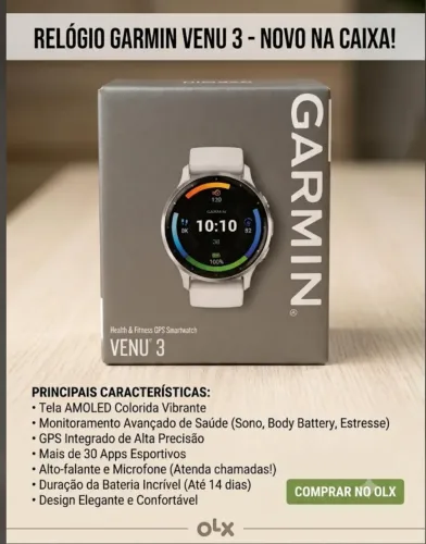 Garmin Venu 3 ( branco )Smartwatch Original