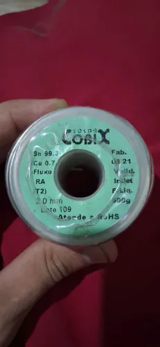 Solda Estanho Cobix 2.0mm Lead-Free 500g (Original / S/ Chumbo)