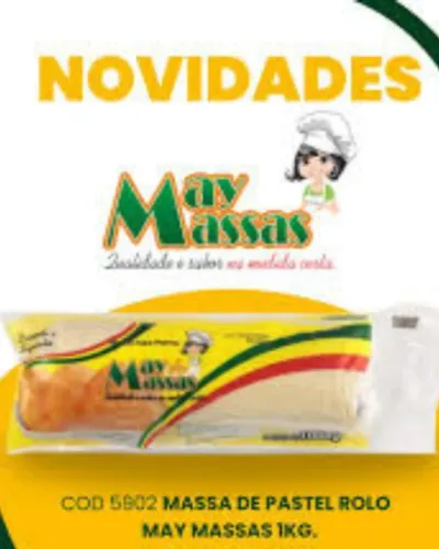  MASSA PARA PASTEL, BANANA REAL E CAVACO - ROLO DE 1 KG