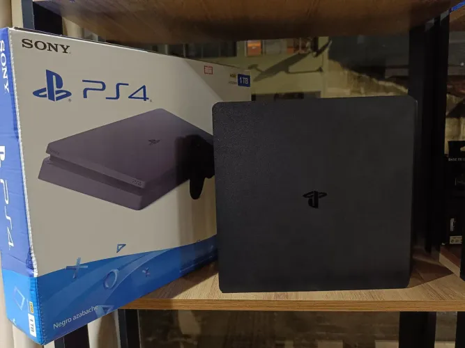 Ps4 slim 1tb de armazenamento 1 controle e jogos digital