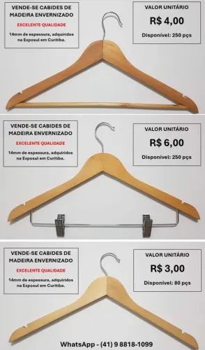 Acessórios para loja de roupas, cabides, araras e manequins