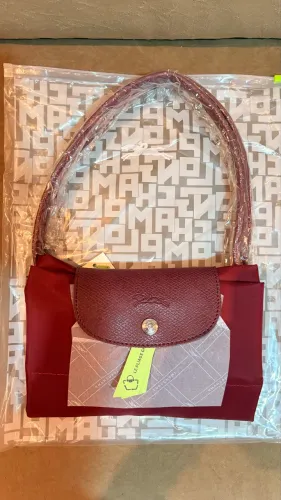 bolsa longchamp vinho g