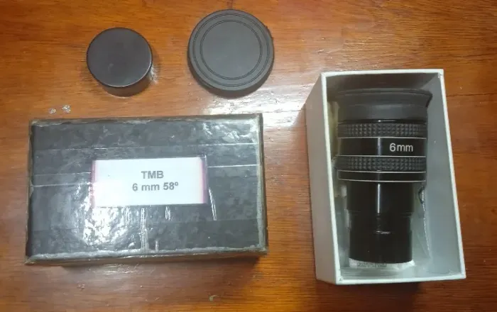 Ocular para telescópio TMB 6 mm, 1.25 polegadas. AFoV 58º. Do Antigo Armazem do Telescópio
