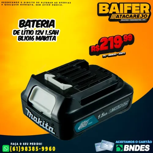 Bateria de Lítio 12v 1.5Ah Bl1016 Makita