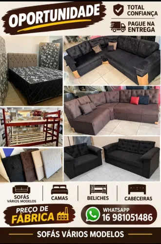 SOFÁS E CAMAS A PREÇO DE FÁ/ PAGUE SÓ NA HORA DA ENTREGA