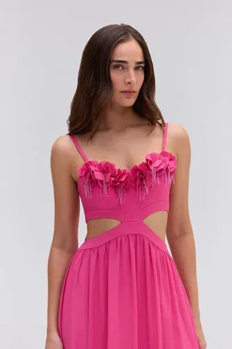Vestido Pat Bo rosa choque esgotado em loja