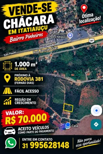 ITATIAIUÇU-pinheiros, Chacara 1000m²