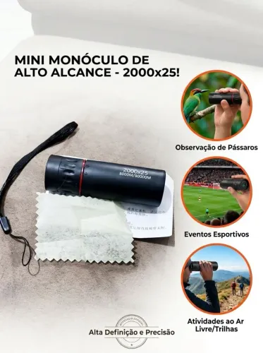 Mini Monóculo Telescópio Portátil 2000x25