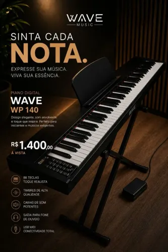 Piano Digital Wave WP-140 88 Teclas - Conservado