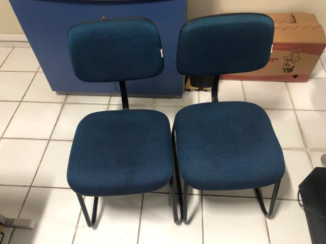 Cadeiras de escritório tecido fixas