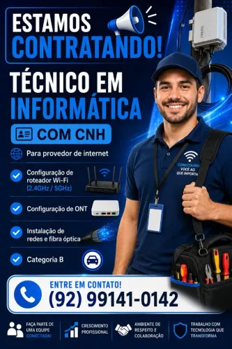 Técnico em informática para provedor 