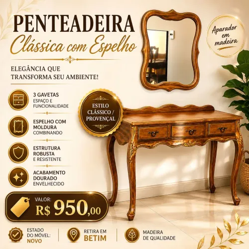 APARADOR / PENTEADEIRA CLÁSSICO 