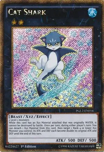 Yugioh!!! Cat Shark PGL2-PT016 Gold Secret Rare