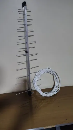 Antena de Tv com fio de 10 metros