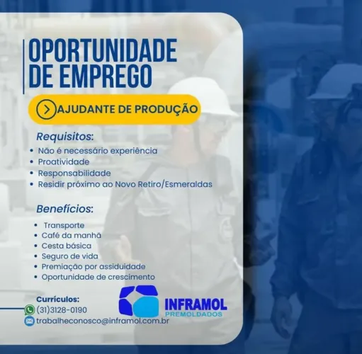 OPORTUNIDADE DE EMPREGO