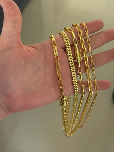 Correntes banhadas a ouro 18k unidades a partir de R$130