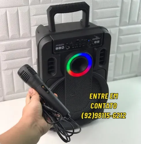 Caixa De Som Amplificada 5510 Bluetooth 100w Usb Rádio Trc Preto - Excelente