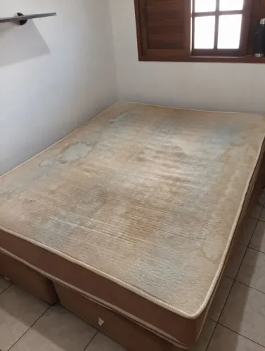 Cama Box Queen Bipartida + Colchão 158x198