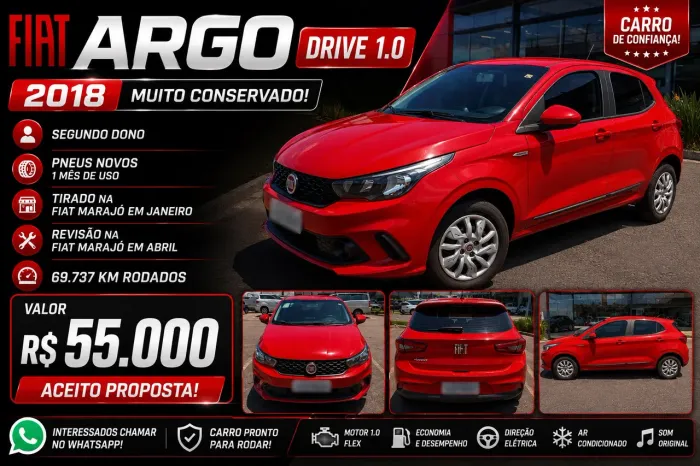 Fiat Argo Drive 1.0 6V Flex 2018