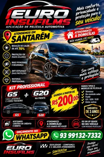Aplicação de película automotiva em Santarém