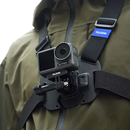 Suporte De Peito profissional/Com Engate Rápido Para Gopro-Câmeras de ação/Telesin
