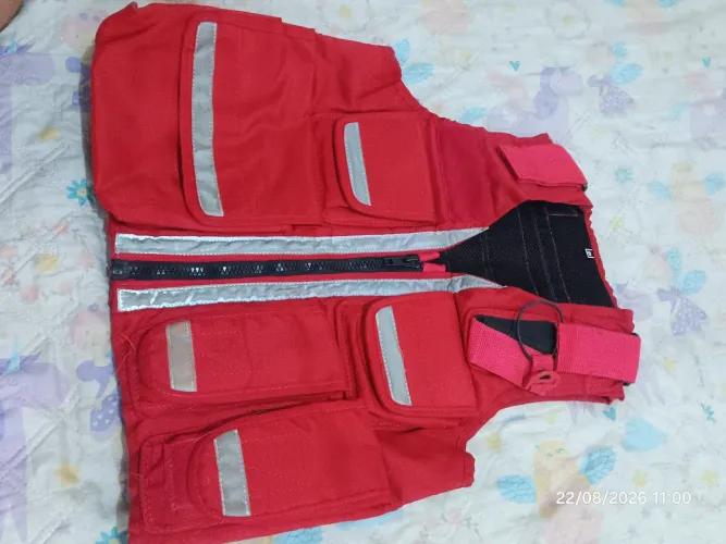 Colete Vermelho bombeiro civil