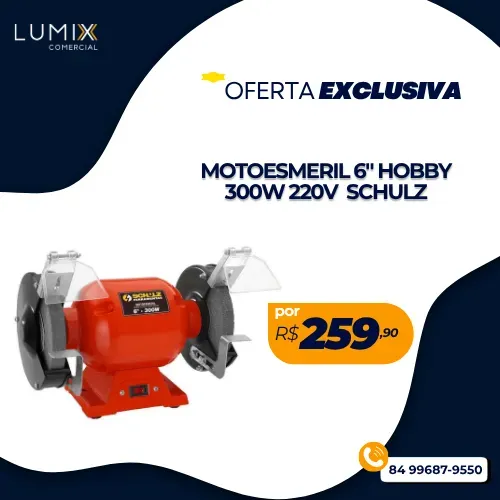 MOTOESMERIL 6" HOBBY 300W 220V SCHULZ