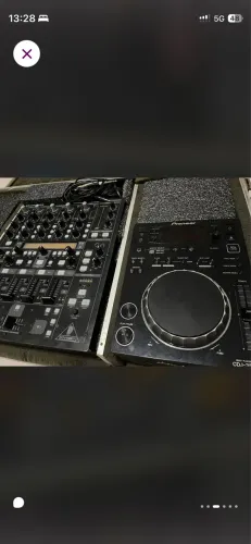 Par CDJ pionner 350 + mixer + case de transporte