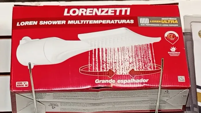 Chuveiro Lorenzetti Loren Shower Multitemperaturas 220V 6800W