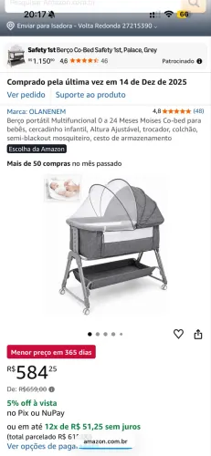 Berço Portátil Moisés