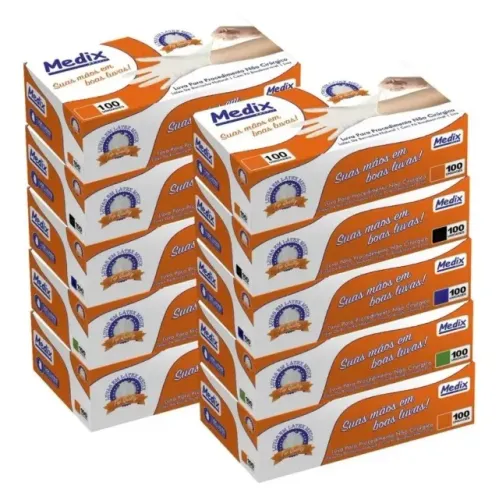 Luva de procedimento em látex 