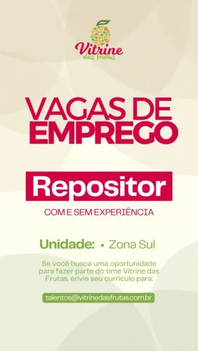 Vaga para repositor FLV? whatsapp *