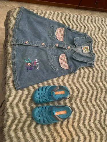 Vestido infantil + sandália GRENDENE número 23/24