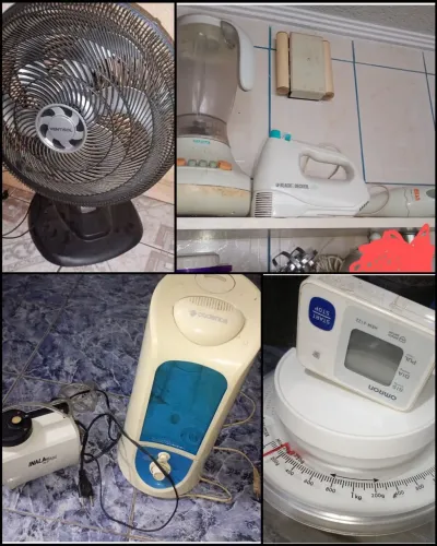 Lote kit ventilador, liquidificardor, batedeira, mixer, pirificador de ar; balança/medidor