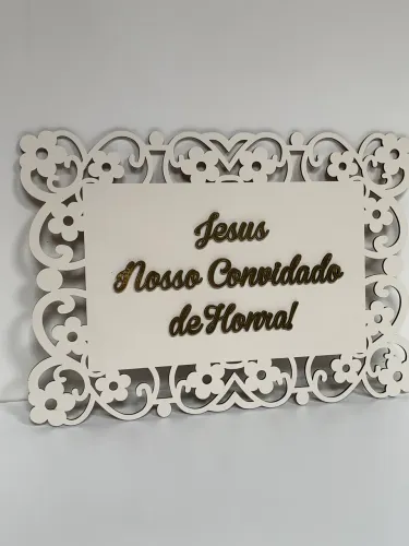 Placa em mdf para casamento 