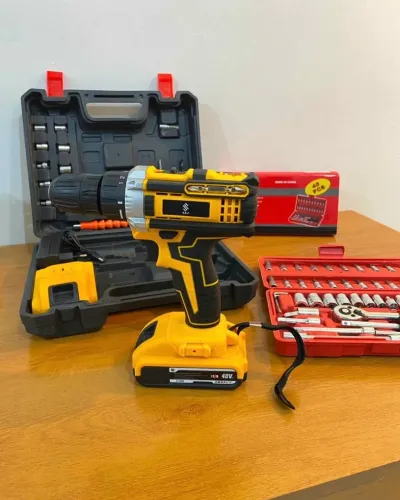Kit Parafusadeira 48V maleta de ferramenta 46 peças