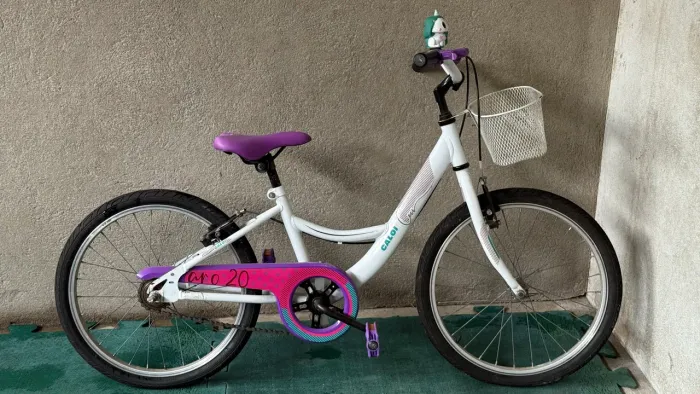 Bicicleta Infantil Aro 20 Caloi Ceci Branca