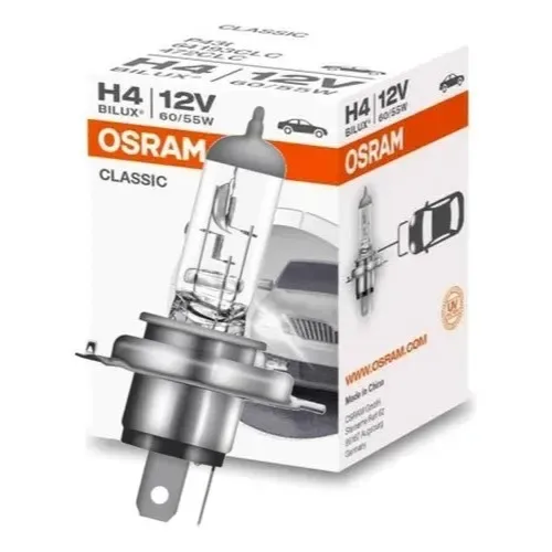 Uma Lâmpada H4 Osram Halógena 12v 60/55w 64193CLC Branco Neutro