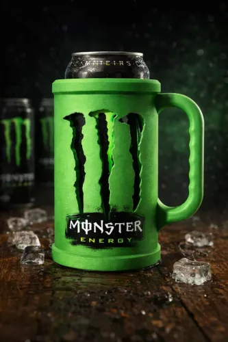 Caneca Porta Energético Monster 