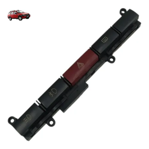 Régua Botão Pisca Alerta Desembaçador Farol Fiat Palio 2005 Preto