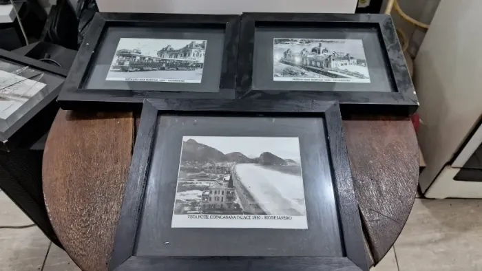 Kit 4 Quadros Decorativos Rio Antigo e Niterói - Vintage / Retrô