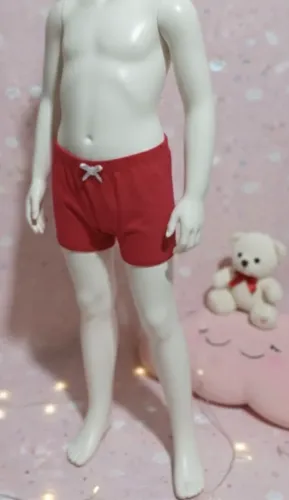 5 Boxer de menina ou menino com elástico embutido em cotton.