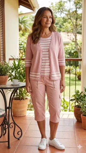 ? Look casual feminino confortável e delicado veste 44?