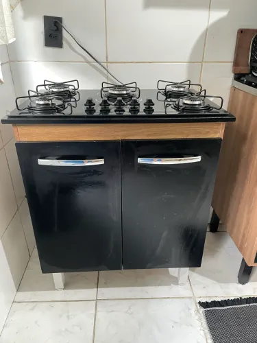 Fogão cooktop com Cuba