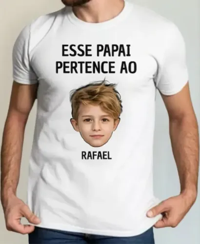 Camisa personalizada dia dos pais com frase ou fotos